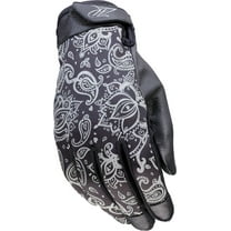 Z1R Reflective Womens Motorcycle Leather Gloves Black MD