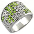 thumbnail image 1 of Rhodium Bague en Argent Sterling 925 avec CZ de Qualité AAA, Multicolore - Taille 8, 1 of 1