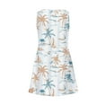 thumbnail image 5 of UPPADA Women's Summer Beach Dress Floral Print Midi Sundress Sleeveless Casual T-Shirts Dress V Neck Loose Boho Tank Dresses Buy Again Orders Placed By Me White,S, 5 of 7