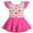 Pink 02, variant on Girls Ballet Leotards Dance Leotard Circle Skirt Ruffer Sleeve Ballerina Dresses with Skirted Shorts for Kid 5 - 8T
