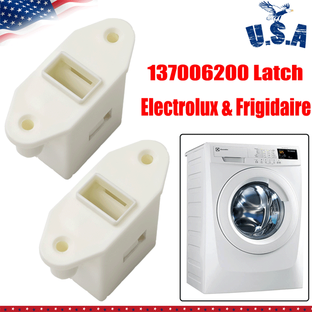 2 Pack 137006200 Washer Pedestal Door Latch for Frigidaire Electrolux