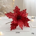 thumbnail image 4 of 25Cm Christmas Poinsettia Glitter Flower Hanging Xmas Party Tree Decoration Home Decor Tree Hanging Ornament For Xmas Party, 4 of 6