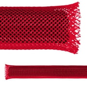 Electriduct 1.25" PET Expandable Braided Sleeving - 100 Feet Length - Red