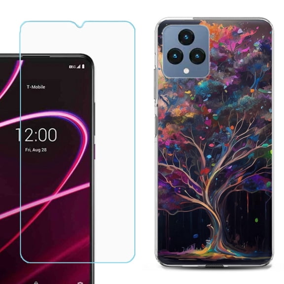 OneToughShield ® for T-Mobile Revvl 6x 5G Shockproof Phone Case, with Tempered Glass Screen Protector - Tree of Life