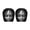 Black14 2PC, variant on 2PCS Halloween Spooky Ghost Scary Headrest Covers for Cars, 2026 Funny Elastic Scary Face Auto Seat Headrest Protector for Vehicle Summerween Party Halloween Decorations, 11.02" x 10.24"