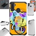 thumbnail image 1 of WORLD ACC Fusion Phone Case Compatible with Samsung Galaxy A11 + TEMPERED GLASS Hybrid TPU Phone Cover (Orange Elephant), 1 of 1
