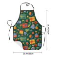 thumbnail image 5 of Naloa 1Pack Adjustable Bib Apron Waterdrop Resistant Cooking Kitchen Aprons for Women Men Chef, Christmas Gift Print, 5 of 8