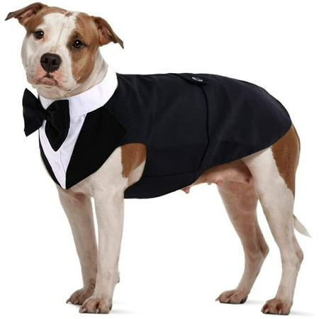 Dog Tuxedo Suit For Small Large Breed, Formal Dog Tuxedo Vest Set With  Detachable Bow Ties Collar & Bandana Scarf, Gentle Pet  Costume/Dress/Clothes/Shirt For Wedding Birthday Party | Walmart Canada