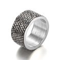 thumbnail image 1 of Anillos de acero de titanio Anillo de articulación femenina Diamante completo Joyería de anillo de 12 mm de ancho, 1 of 3