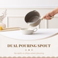 thumbnail image 4 of PRICUSIS Nonstick Saucepan with Lid, 2 Quart Sauce Pan, Healthy Sauce Pot with Pour Spouts for Multipurpose Use, Induction Compatible, Natural Linen, 4 of 10