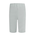 thumbnail image 5 of Knee Length Shorts for Women Summer Cotton Linen Elastic High Waist Straight Leg Side Split Hem Casual Shorts with Pockets, 5 of 5