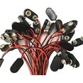 thumbnail image 1 of 100ea I Shape 9V Battery Button snap Connector Black Plastic Shell Copper Button 150mm Wire 4mm tin end, 1 of 5