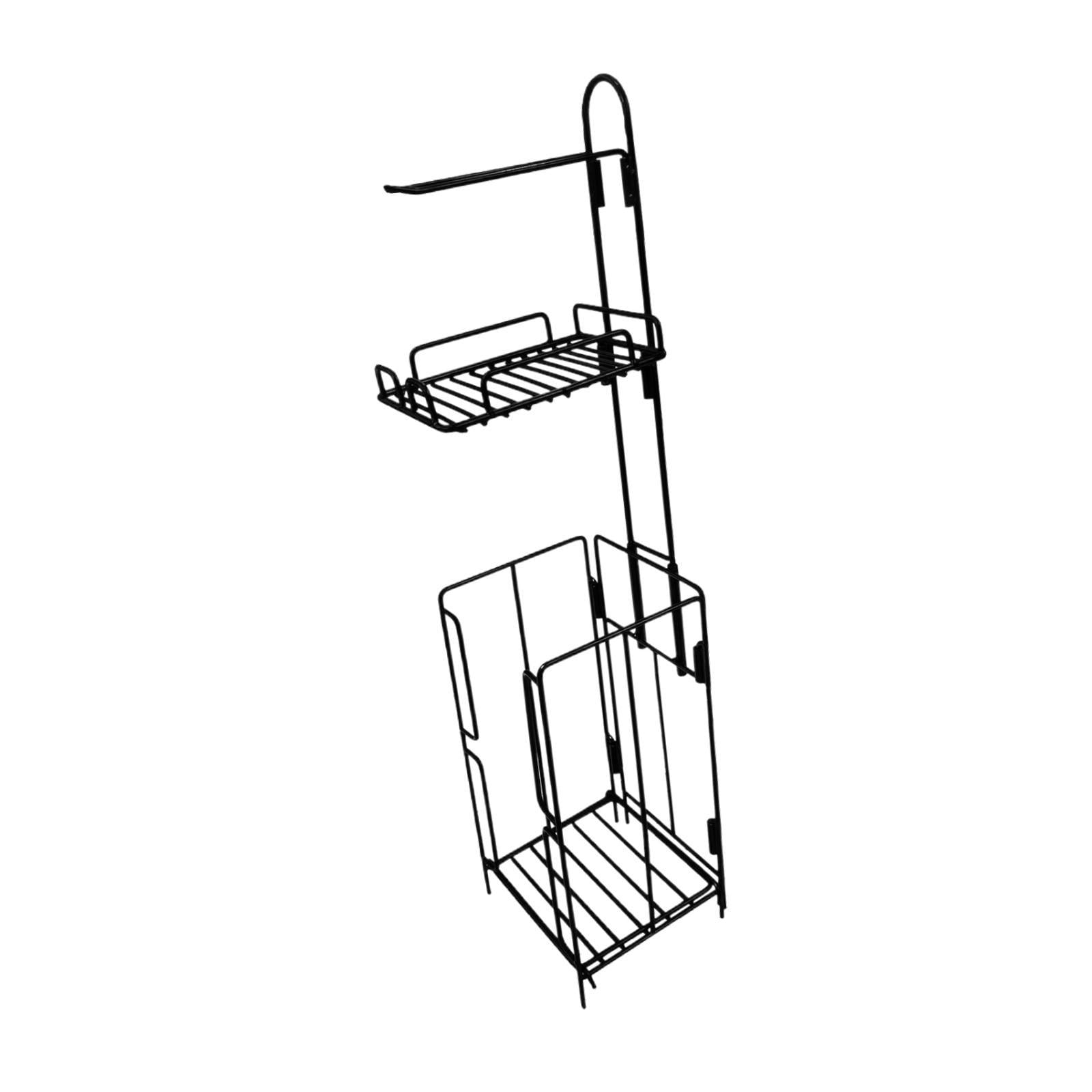 Fiocias Bathroom Storage Rack Portable Floor Standing Large Capacity Toilet Paper Holder