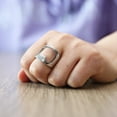 thumbnail image 2 of HZMAN Stainless Steel Polished Beer Bottle Opener Ring (Silver,10), 2 of 6
