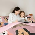 thumbnail image 4 of jejeloiu Cartoon Cute Dogs 7 Pieces Bedding Comforter Set,Kawaii Puppy Dogs Full Bedding Set,Pet Animal Lovers Fitted Sheet Flat Sheet For Girl Boy,Ultra Soft Home Decor Reversible, 4 of 8