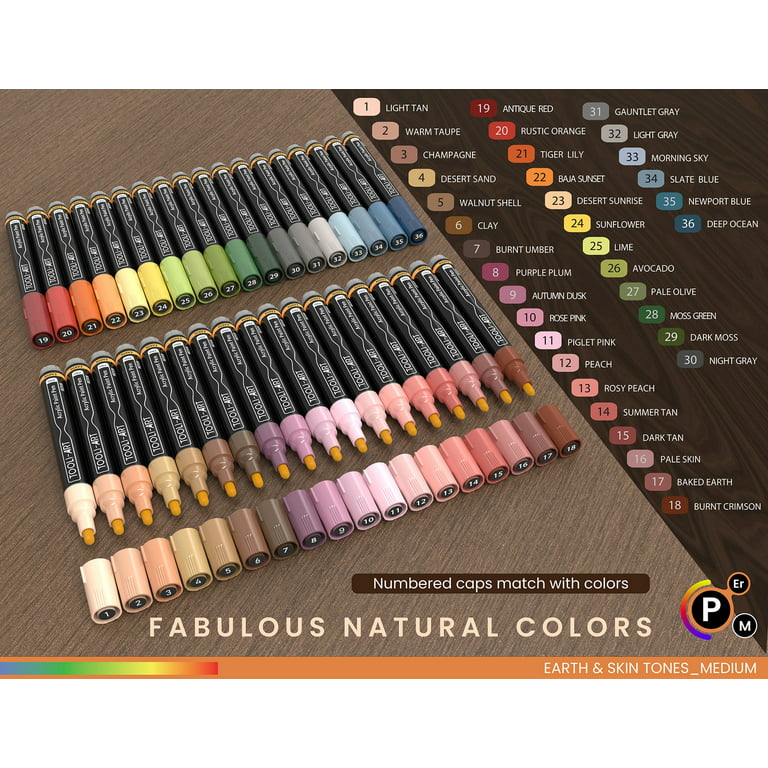  Acrylic Paint Markers, 14 Colors, 3mm Medium Tip Art