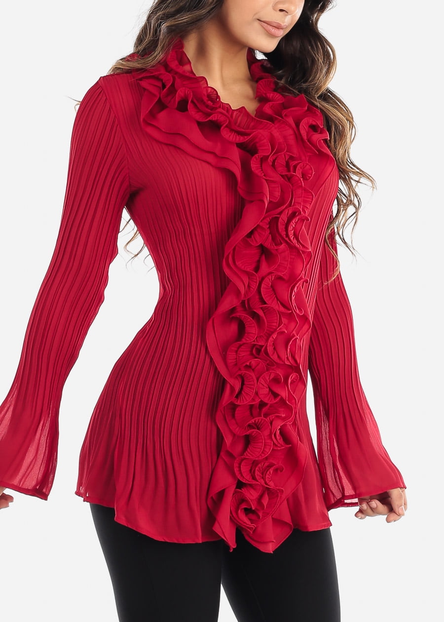 dressy ruffle blouses