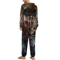 thumbnail image 3 of Horror Freddy Krueger Unisex Onesie Pajamas Zipper Jumpsuit Hooded One Piece Sleepwear for Family Mens Womens, 3 of 8