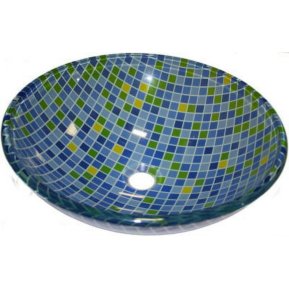 Above Counter Glass Vessel Basin - Mosaic