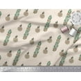 thumbnail image 3 of Soimoi Japan Crepe Satin Fabric Leaves & Floral Block Printed Craft Fabric by The Yard 42 Inch Wide, 3 of 3