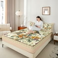 thumbnail image 4 of Feelyou Bird Flower Bed Sheets, Retro Chinese Style King Sheets, 4 Pieces, 4 of 7