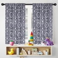 thumbnail image 5 of Blackout Kids Curtains,Blue and White Abstract Pattern Childrens Insulated Curtains Set Of 2,Bedroom Essentials,Toddler Room Decor 42x54in(106x137cm), 5 of 5