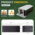 thumbnail image 4 of NETAJE 10'x16' Outdoor Storage Shed with Lockable Doors and Updated Frame, Metal Steel Storage Sheds for Outside, Backyard, Garden, Lawn, 4 of 7