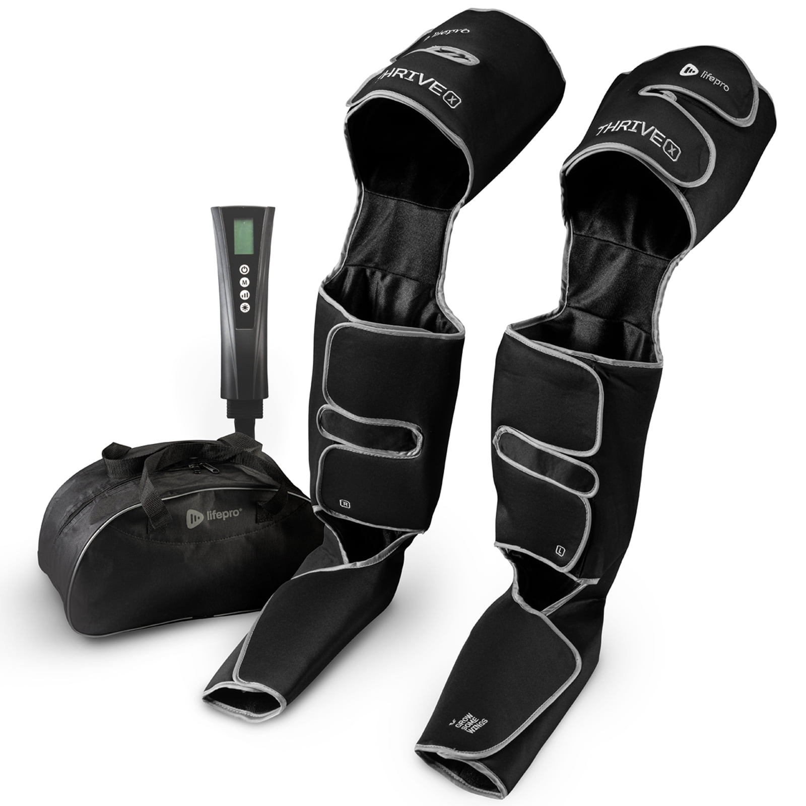Lifepro Radiate X Leg Recovery System Compression Boots Sleeves, Black