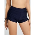 thumbnail image 4 of Womens High Waisted Swim Shorts Tie Bathing Suit Board Shorts Bottoms Swimming Tummy Control Swimsuit Liner, 4 of 5