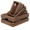 thumbnail image 7 of MyGift 3 Piece Rustic Nesting Wood Storage Crates, Brown, 7 of 7