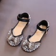 thumbnail image 5 of Ymyiu Girls' Sandals Toddler Girls Sandals Open Toe Cute Flats Dress Sandals Cross Strappy Summer Shoes Toddler Little Kid Big Kid Size 13 (Black,Little Kids 13), 5 of 7