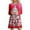 Hot Pink, variant on Viikei Womens Christmas Women's Fashion Christmas Christmas Tree Print Long Sleeve Round Neck Dress