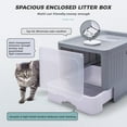 thumbnail image 4 of Cat Litter Box with UV, Enclosed Plastic Cat Litter Box with Handy Litter Scoop, Top Exit Anti-Splashing Cat Toilet, Drawer Type Cat Toilet, 4 of 7