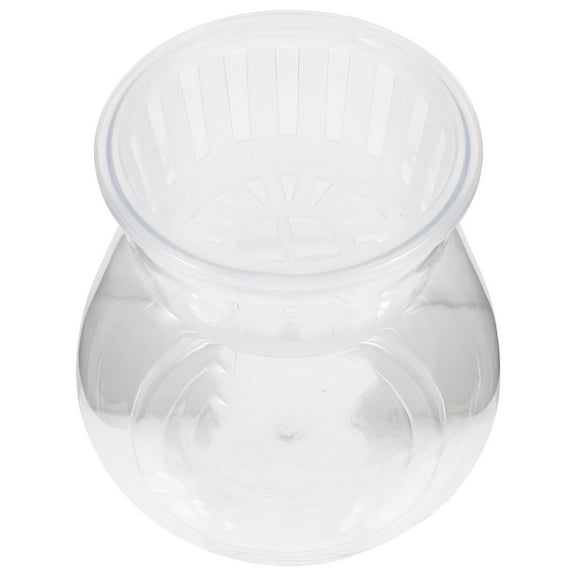 GAXIRE Transparent Plastic Fish Bowl 3.5L Portable Desktop Aquarium Tank for Small Betta Fish and Reptiles