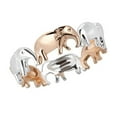 thumbnail image 4 of Womens Two Tone Electroplated Elephant Ring with Geometric Design and Zircon Inlay European American Fashion Jewelry Gift for Her Animal Ring, 4 of 4