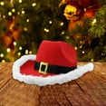 thumbnail image 6 of BLESIYA Christmas Cowboy Hat Comfortable Women Men Wide Brim Santa Claus Western Hat for, 6 of 8