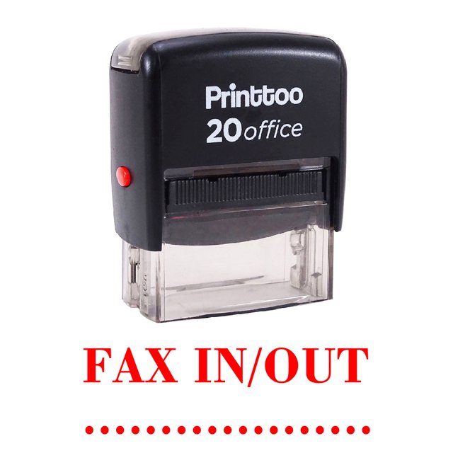 Printtoo Tampon en Caoutchouc Auto-Enregistrant pour FAX, Papeterie de Bureau, Rouge