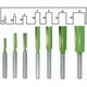 thumbnail image 4 of Broca de enrutador recta, 7 piezas de brocas de enrutador de carburo de tungsteno, brocas de enrutador de vástago de 6 mm, cortador de fresado multifunción, herramienta para trabajar la madera, 4 of 5