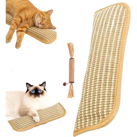 Catnip Kicker Pillow - Interactive Catnip Chew Toy with Sisal Scratching Pad, 1/2 Pack Catnip Toys for Indoor Cats, Teething & Play for Kittens & Cats