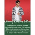 thumbnail image 2 of Coshow Men's Christmas Cardigan Long Sleeve Ugly Xmas Reindeer Snowflake Cardigan with Shawl Collar, 2 of 5