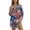 American Flag Hibiscus, variant on Women Swimsuit Coverup Plus Size Shirt Dress Button Bathing Suit Cover Up Sexy Swimwear Coverups Swim Dress Long Sleeve Blouse Top Beach Vacation Outfits, Flag of the Dominican Republic