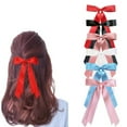 thumbnail image 2 of Satin Hair Bow Clip for Women, Large Double Layer Ribbon Hair Accessories, Non-Slip Grip Hairpin, Elegant Hair Styling for Parties, Weddings, Daily Wear,Trending Hair Ornament, Chic Hair Decor, 2 of 2