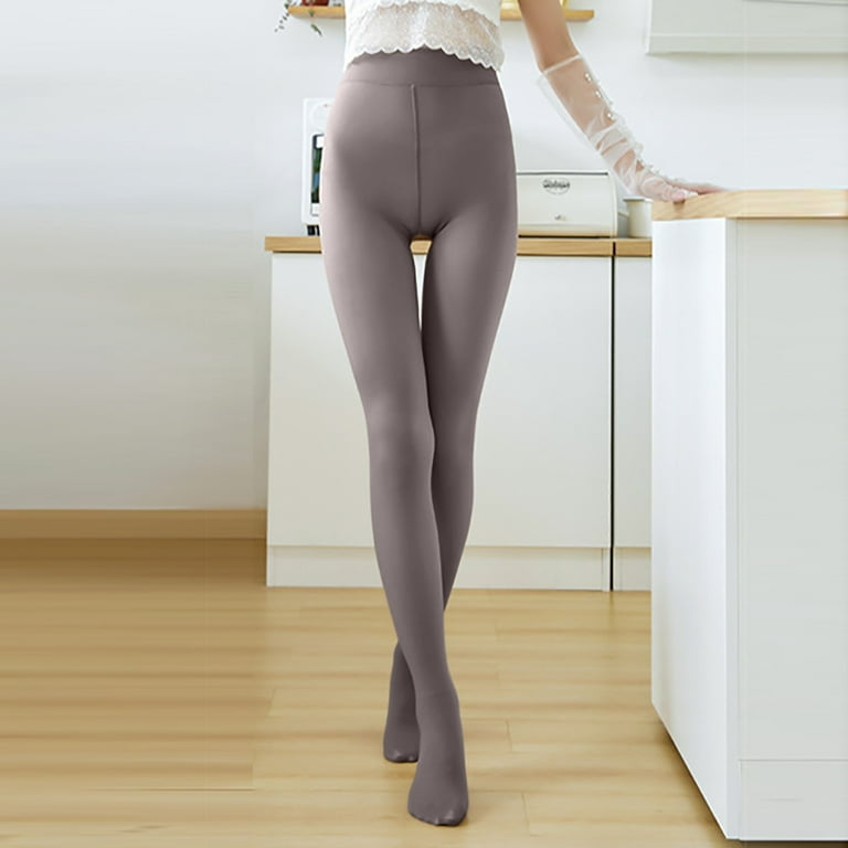 Thermal Fleece Lined Tights Women.Warm Fake Translucent Pantyhose