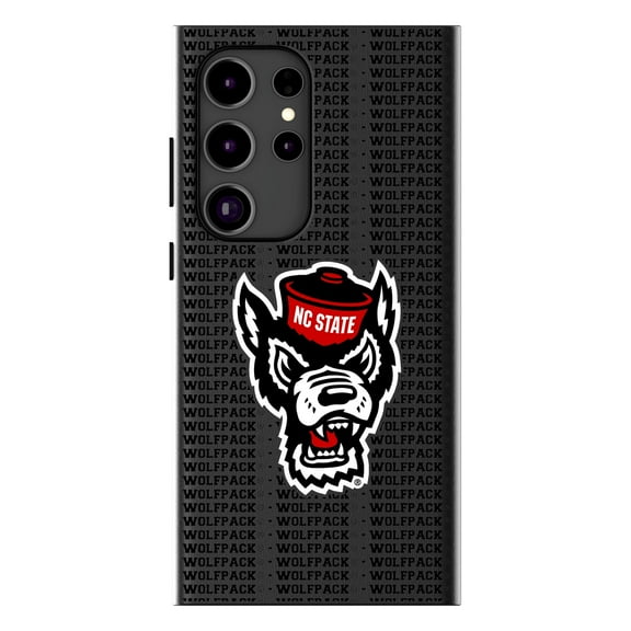 Keyscaper NC State Wolfpack Text Backdrop Galaxy Magnetic Bump Case