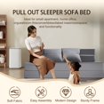 thumbnail image 6 of Balieda 4 in 1 Folding Sofa Bed Convertible Sofa with Pillows Memory Foam Couch Sofa Bed Couch Washable Mattress for Living Room Dorm Guest Apartment Gray, 6 of 8