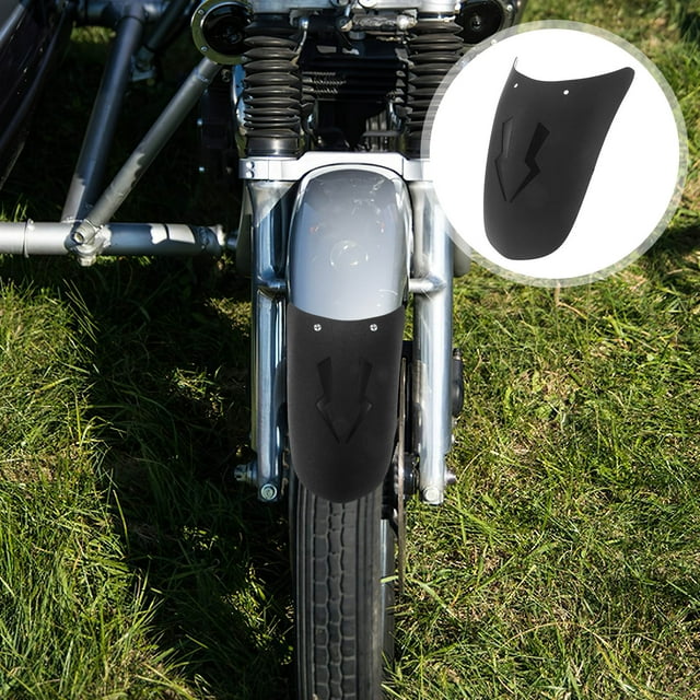 WASHWEPE Guardabarros Para Motocicleta Negro Resistente Contra Y Escombros Con Universal