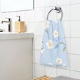 thumbnail image 5 of White Flower Bath Towel 100% Cotton Soft Thick High Absorbency Hand Face Towel Single Pack 16x28in, 5 of 7