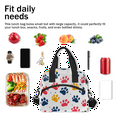 thumbnail image 7 of Herdesigns Colorful Dog Paw Insulated Lunch Bag for Women Men Adults Large Reusable Lunch Box Paw Print Leakproof Cooler Tote Bags with Adjustable Shoulder Strap, 7 of 7