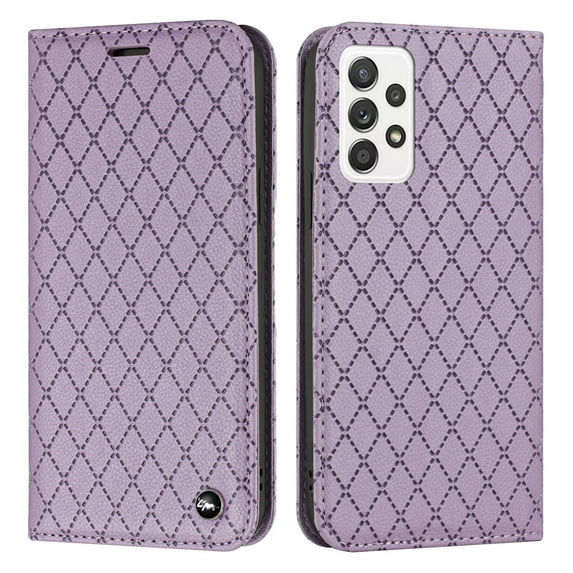 Feishell Fit for Samsung Galaxy A23 4G Wallet Case with RFID Blocking Protection Card Slots,Shockproof Luxury PU Leather Magnetic Closure Flip Kickstand Anti-Scratch Full Protection Phone Case,Purple