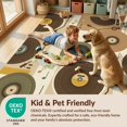 thumbnail image 4 of Design&I 8'x10' Washable Area Rug Snag-Free Record Vintage Vinyl Turntable Spinning Disc Cream Tone Music for Dining Room, Large Office, Lounge, 4 of 7